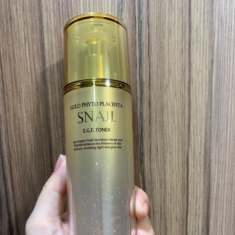 韓國現貨pretty Skin 24k黃金蝸牛 植物胎盤e G F化妝水 140ml 每瓶0元 外盒包裝上有標籤 蝦皮購物
