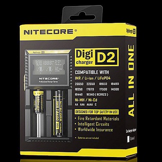 【原廠標籤】NiteCore D2 微電腦全兼容智能 鎳氫電池 充電器 18650 電池自動識別 LCD 液晶螢幕
