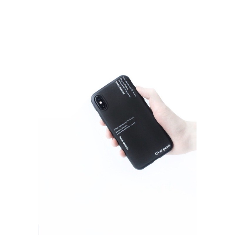 全新設計師款iphone x/xs 手機殼 (軟殼殼）時尚黑