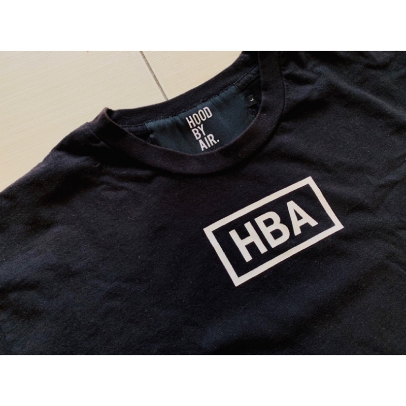 日本帶回 保證真品 HBA Hood By Air 黑色經典款純棉短袖Tee