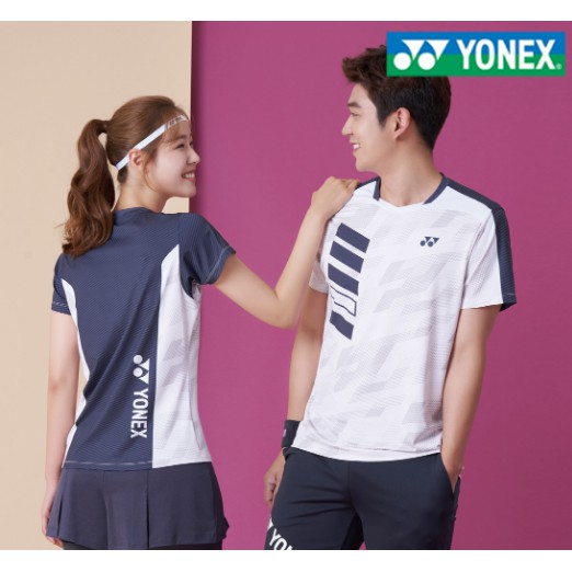 新款 YONEX羽球服 時尚短袖羽毛球服yy 尤尼克斯羽球衣 情侶短袖運動套裝 男女羽球衣 跑步服 比賽衣