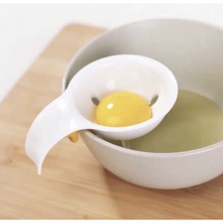 99烘培屋 現貨廚房蛋清分離器 雞蛋蛋黃分蛋器 矽膠卡殼卡住碗邊 白色雞蛋分蛋器/蛋清蛋黃分離器過濾器