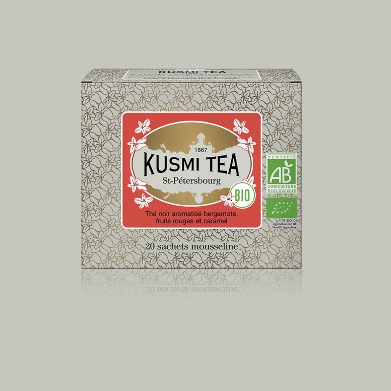 預購✨法國百年品牌🇫🇷KUSMI TEA 有機聖彼得堡  伯爵紅茶、焦糖、水果 茶包40g/小罐裝