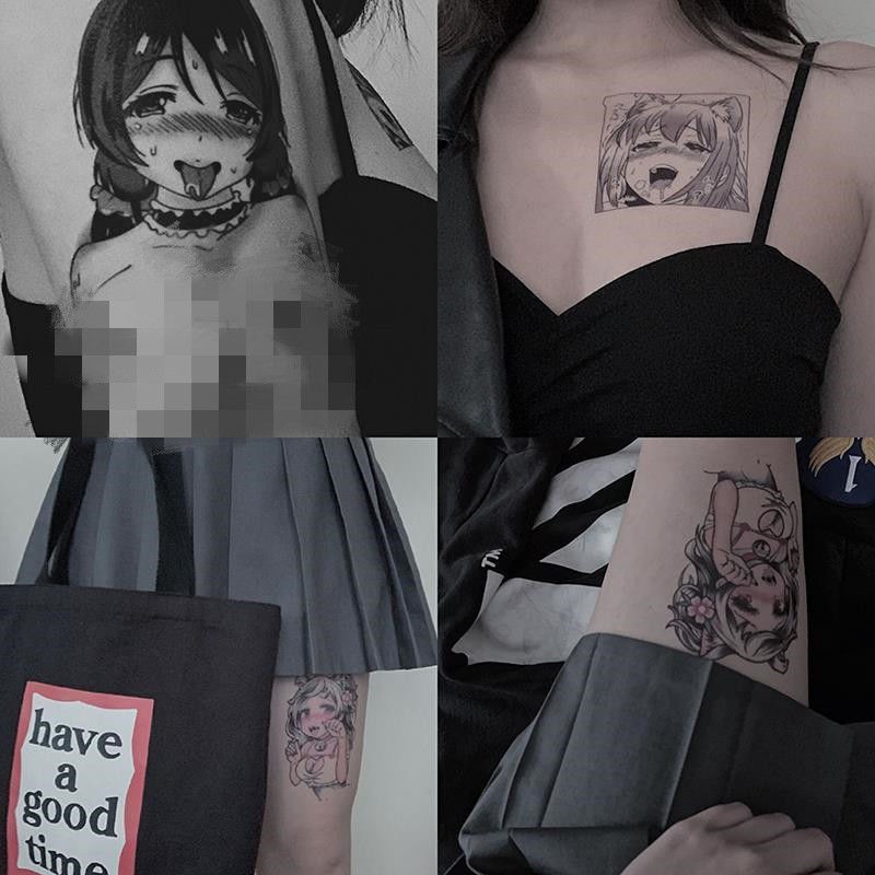 Ins風暗黑系紋身貼紙刺青貼紙紋身貼ok蹦卡通貼紙 蝦皮購物