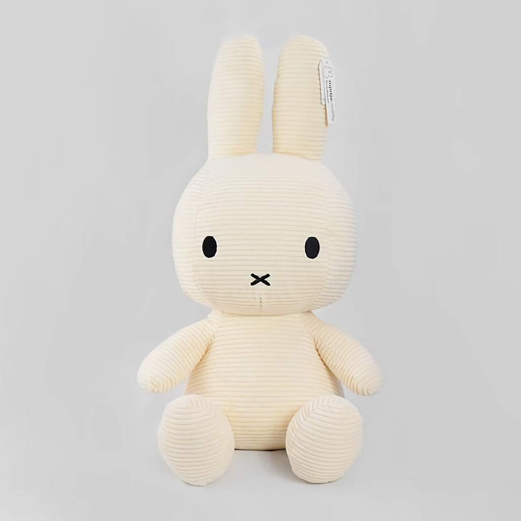 米菲 BON TON Miffy Corduroy 米飛兔絨毛玩偶 白/ 50cm  誠品eslite