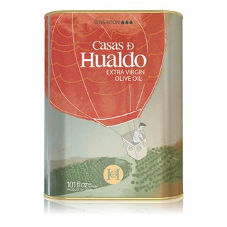 西班牙Casas de Hualdo卡薩斯花都 紅色熱氣球頂級冷壓初榨橄欖油/桶裝(3L）