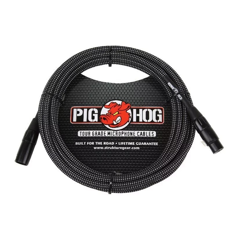 【大鼻子樂器】PIG HOG 黑色 雙XLR頭 麥克風線 編織系列