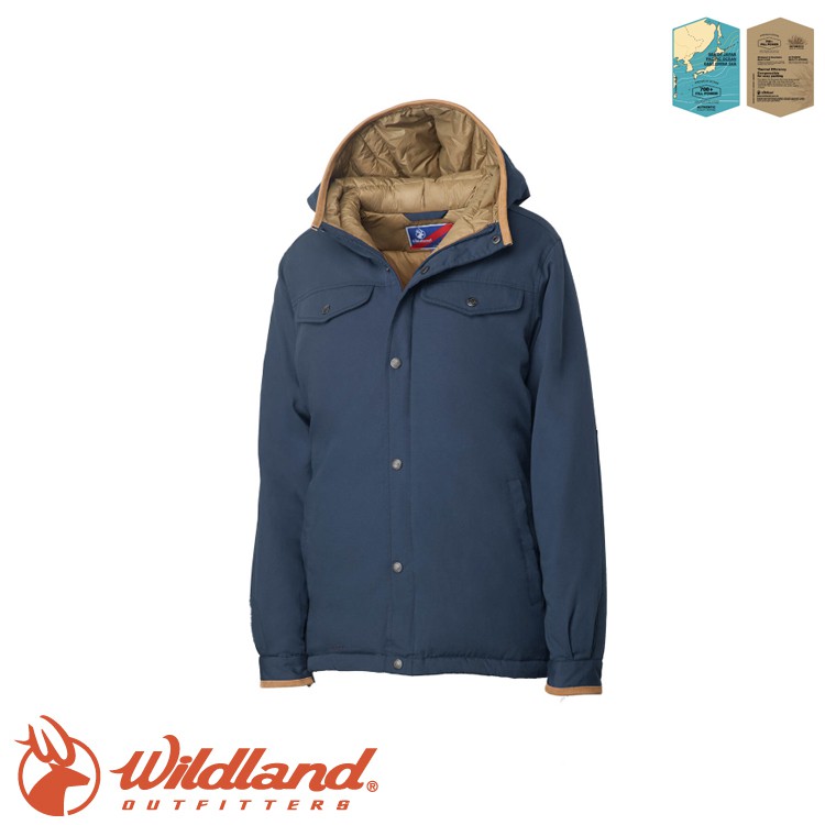 【Wildland 荒野 女 鵝絨防潑水極暖外套《深霧灰》】OA62993/羽絨外套/連帽羽絨衣/夾克/悠遊山水