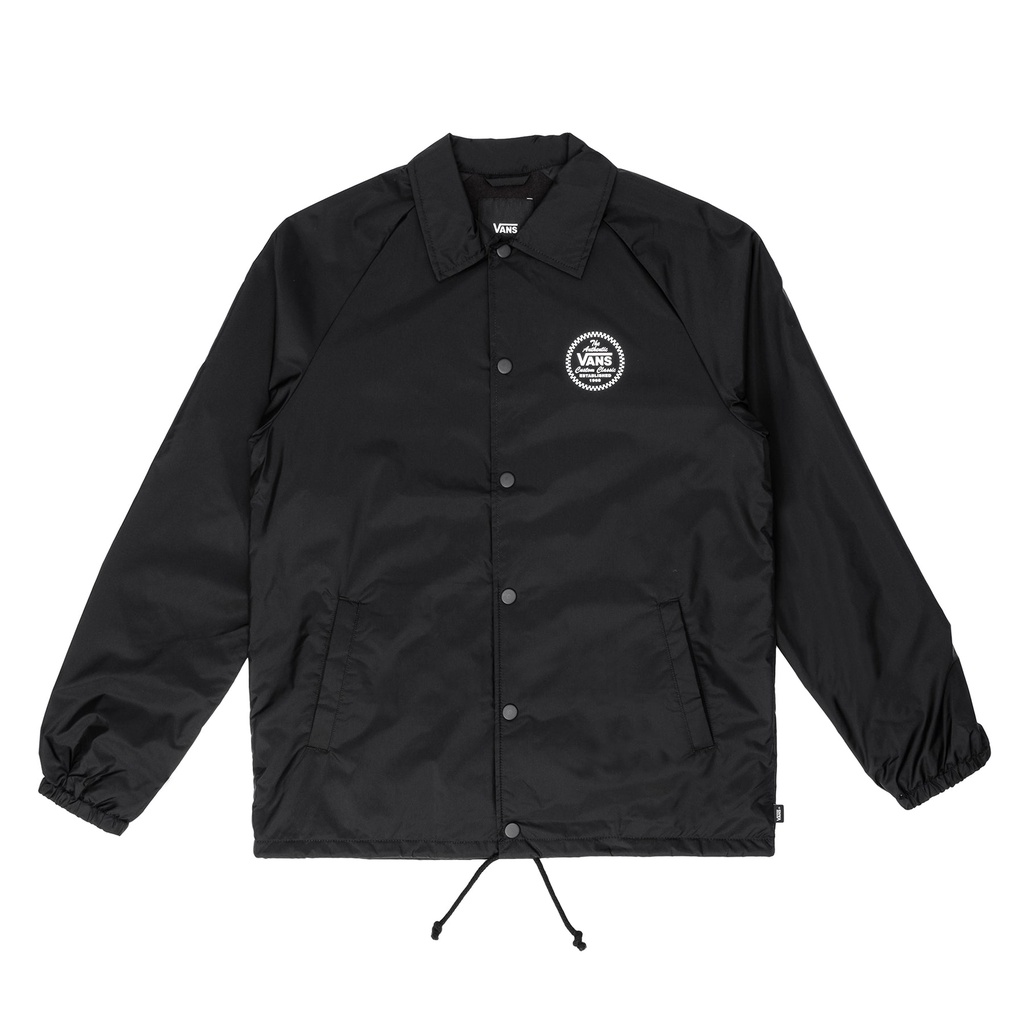 Vans Torrey coach jacket 教練外套 黑色 黑白 防風 防潑水 風衣 夾克 Logo