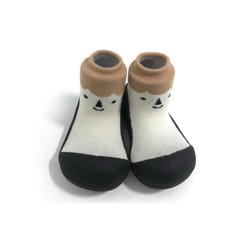 韓國 Attipas 快樂學步鞋 -北極熊黑底 /襪型學步鞋
