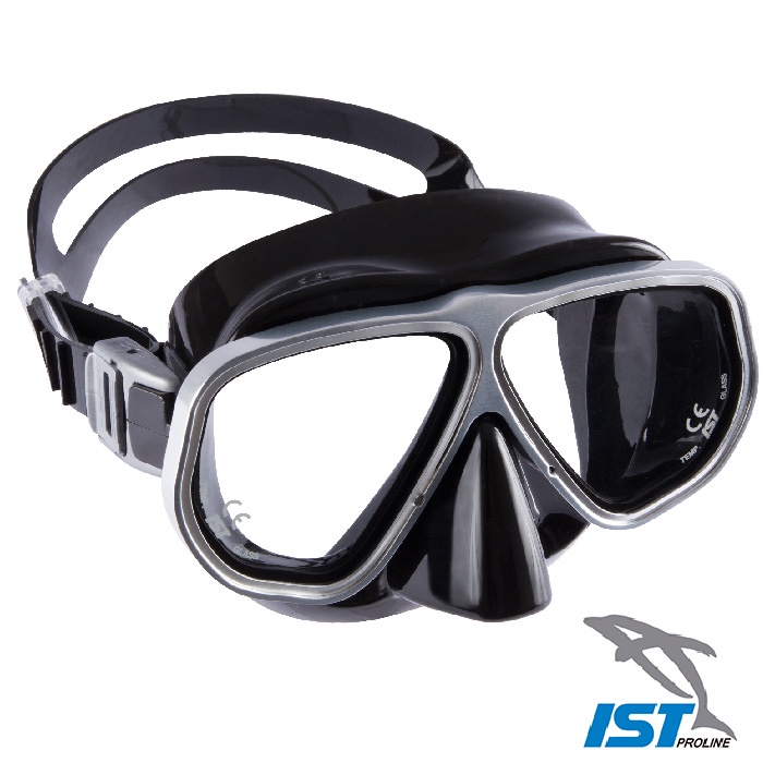 【台灣製 IST】鋁合金鏡框雙面鏡 Panorama 6000系列/泳鏡.潛水.蛙鏡_ M-100BS 銀