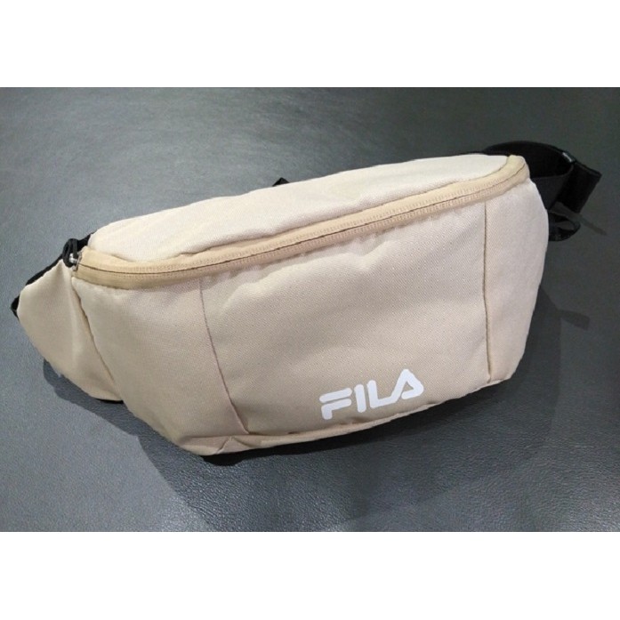 FILA 奶茶色腰包側背包-NO.BWT-9031-KK