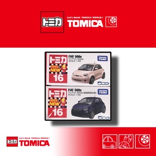 《兩津車庫》TOMICA 多美 NO. 16 FIAT 500e 一般+初回 新車貼