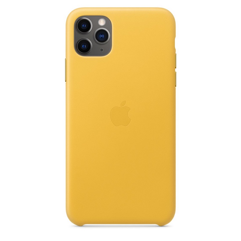 限時促銷 Apple 原廠 真皮 皮革 皮套 iPhone 11 pro Max 梅爾檸檬色 黃色