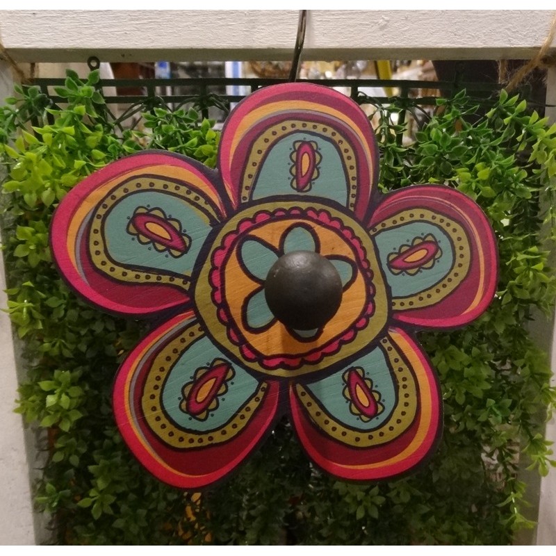 Bunny House~花朵木製掛勾95-HOOK001(衣架.衣帽架.浴室.鑰匙.壁飾.吊飾.與生活工場風格相似)