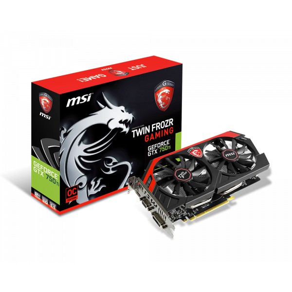 msi 微星 GTX 750 Ti gaming 紅龍 雙風扇　顯示卡 免插電 詳請請看說明欄