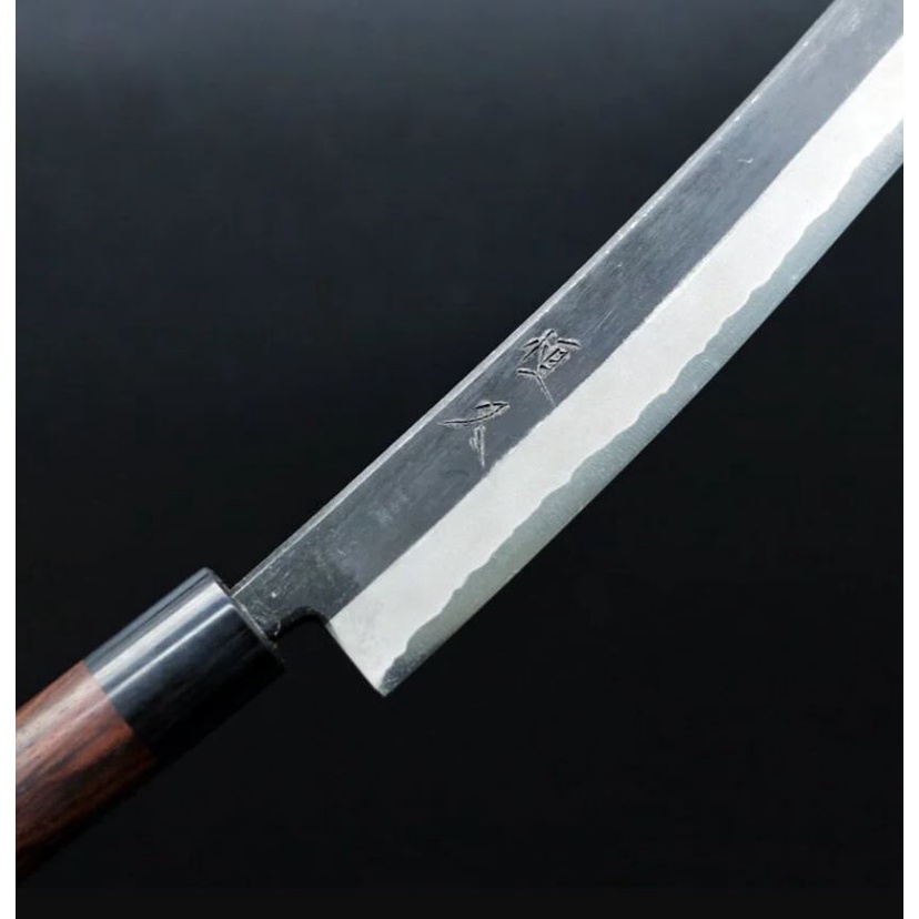 [現貨][可信用卡分期]日本製 越前打刃物 KNIFE GALLERY 恆久 先丸柳刃 270mm 青紙鋼 黑打 雙刃