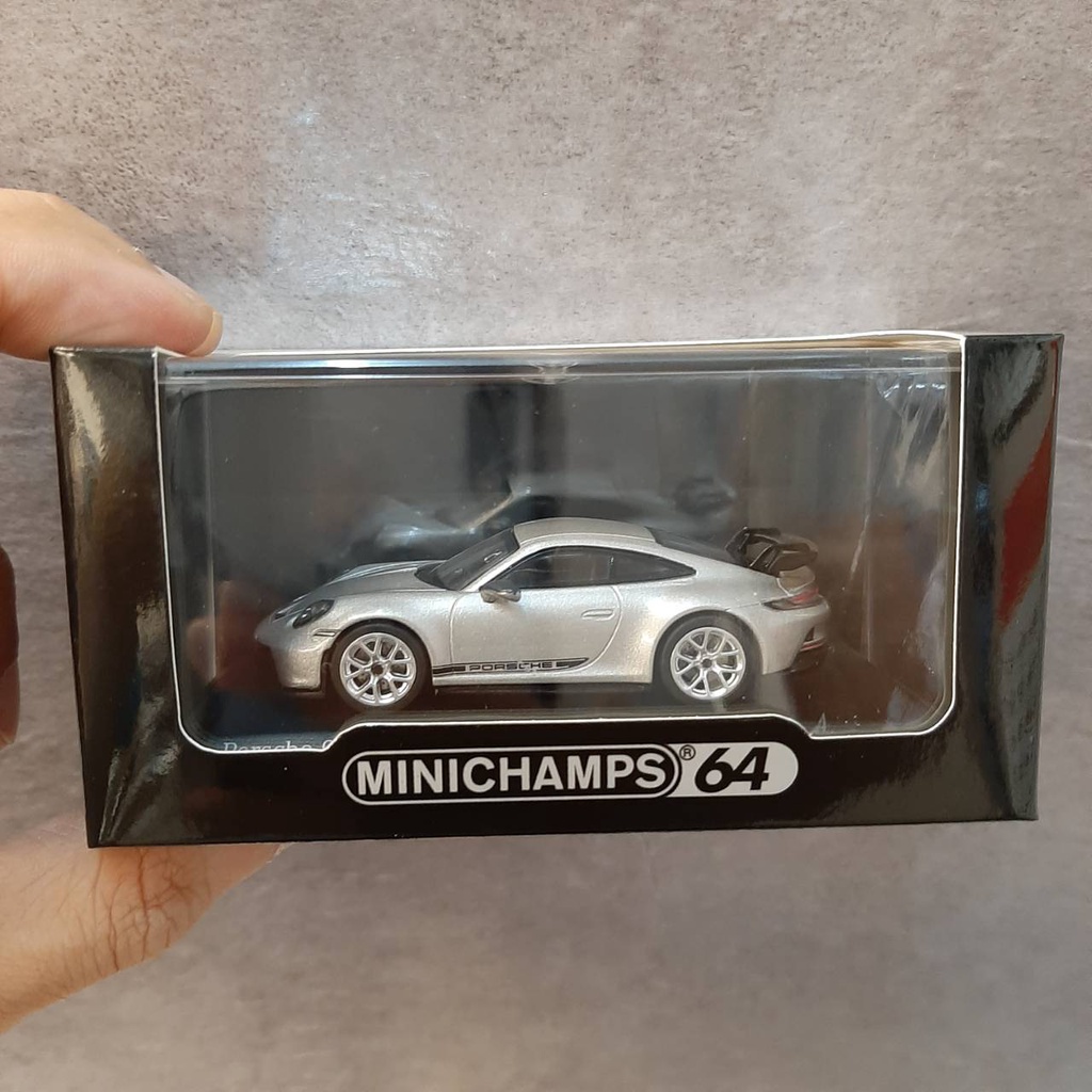 (小賈車庫) 1/64 守門銀蛙 迷你冠軍 MINICHAMPS PORSCHE 911 GT3 (992) 2021
