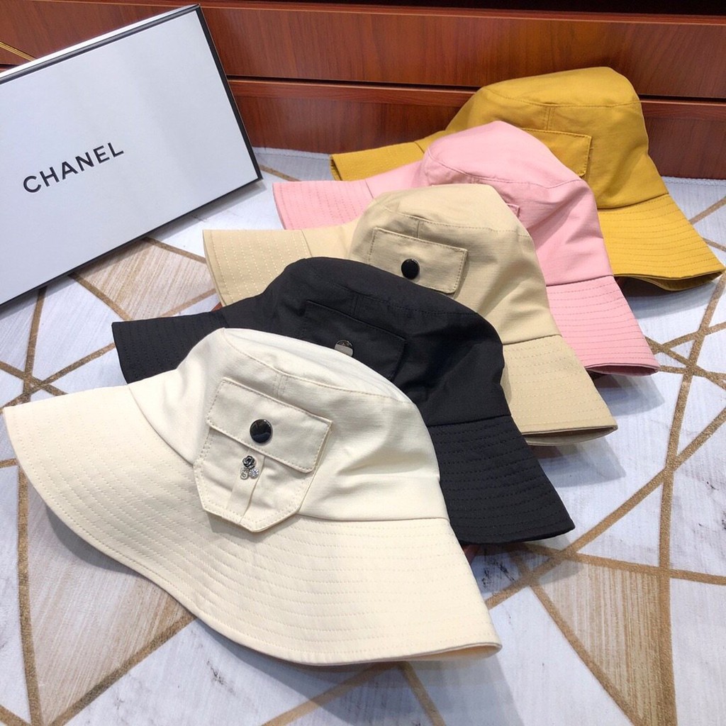 Chanel漁夫帽戶外遮陽帽香奈兒休閒帽小香防曬帽女生帽子女士帆布帽休閑百搭獨特設計折疊透氣漁夫帽子 蝦皮購物