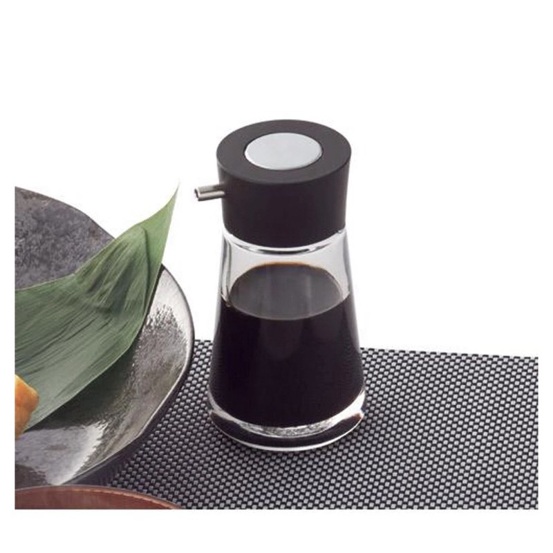 📢 📢 意者歡迎議價📢 📢 二手-日本ASVEL可控量按壓玻璃調味罐-黑