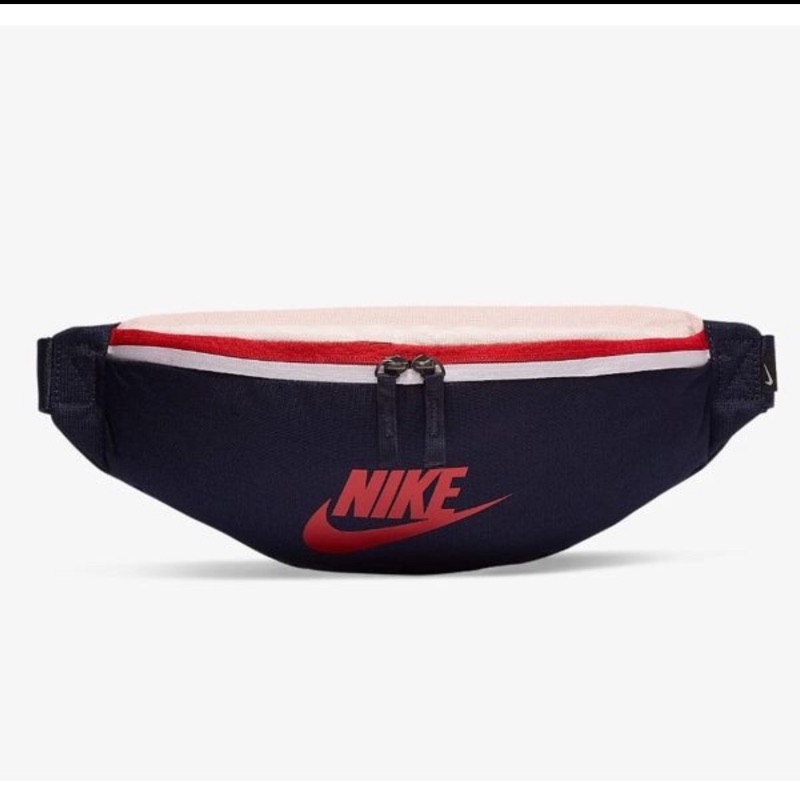 NIKE HERITAGE HIP BAG 腰包 藍 米白 紅 側背包 肩背包