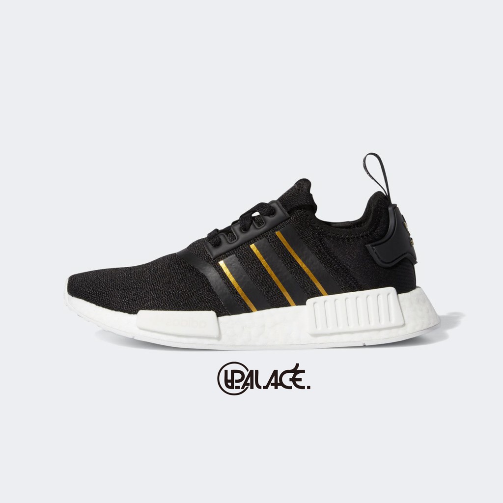 【ADIDAS】NMD_R1 黑白 金線 運動鞋 休閒鞋 女鞋 FW6433 (Palace store)