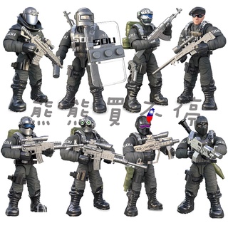 [在臺現貨] 4D 拼裝 可動 軍事 SDU 飛虎隊 1/36 立體 拼裝兵人 模型 一套八款 公仔 含場景