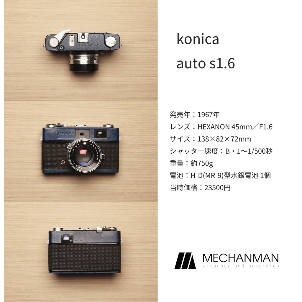 mechanman LAB吃底片的銀鹽老相機---konica auto s1.6