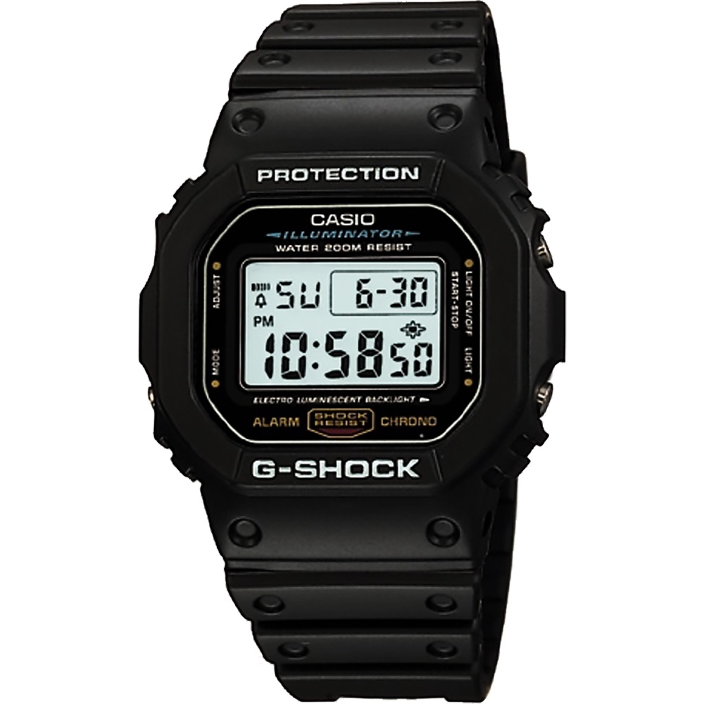 CASIO卡西歐 G-SHOCK 經典DW-5600系列電子腕錶-黑/42mm DW-5600E-1