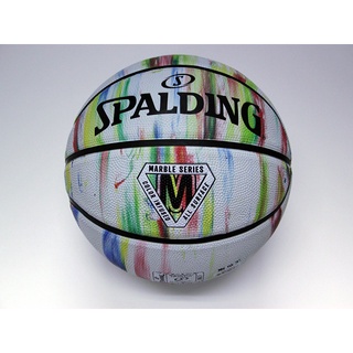 SPALDING 斯伯丁 SP大理石系列 彩虹 橡膠款 標準七號籃球 #內附球針 #室外球 #7號SPA84397
