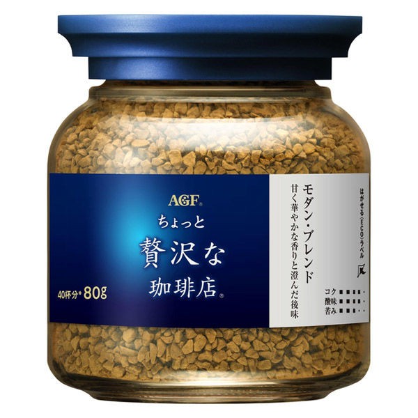【東洋果子店】《咖啡 特價》 AGF 贅沢 華麗咖啡(藍白罐)80g．4901111944602．日本原裝進口