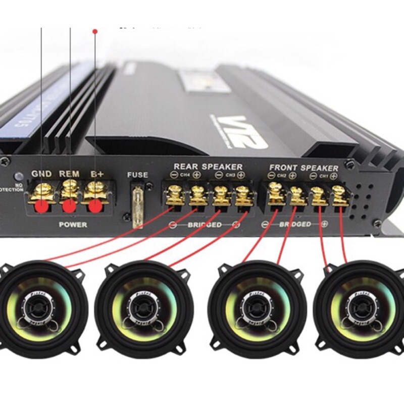 現貨當日寄出 汽車擴大機4聲道四路功放大功率功放板3800w 蝦皮購物