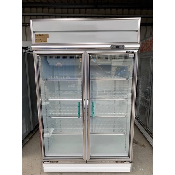 瑞興兩門透明冷藏展示冰箱（220V)  尺寸：125*81*204 新北樹林自取：$25000