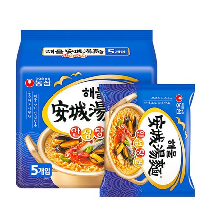 Bobe便利士 韓國農心安城海鮮湯麵單包 袋裝112g 560g 蝦皮購物
