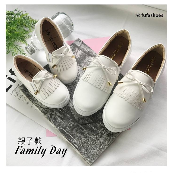富發牌 母女鞋親子鞋兒童韓系淑女質感便鞋 黑 白fr27 3fr27 蝦皮購物
