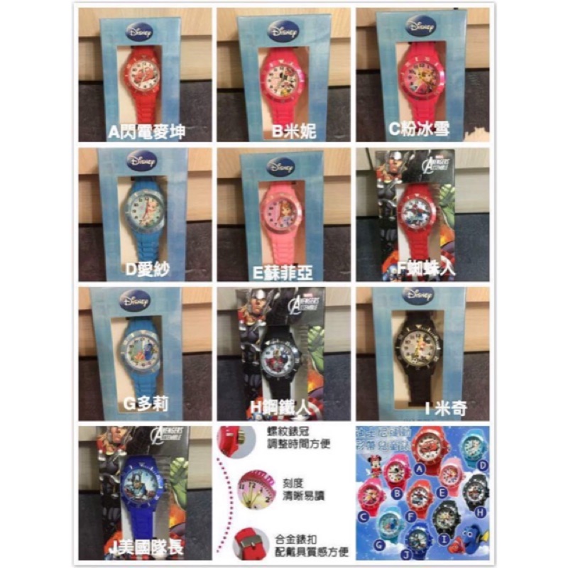 台灣迪士尼兒童運動手錶 /tsum系列 運 動手錶