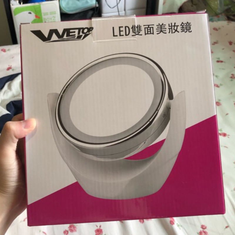 WETOP 雙面 LED 放大旋轉美妝鏡