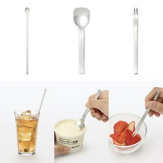 【🥄現貨🍴】日本 MUJI 無印良品 冰淇淋匙 湯匙 水果叉 叉子 攪拌棒