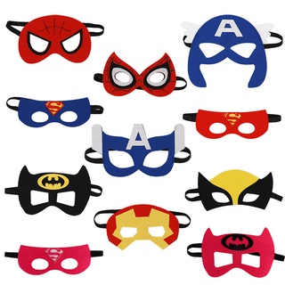 美國隊長兒童生日派對眼罩禮物禮品蜘蛛俠蝙蝠俠面具裝扮佈置用品