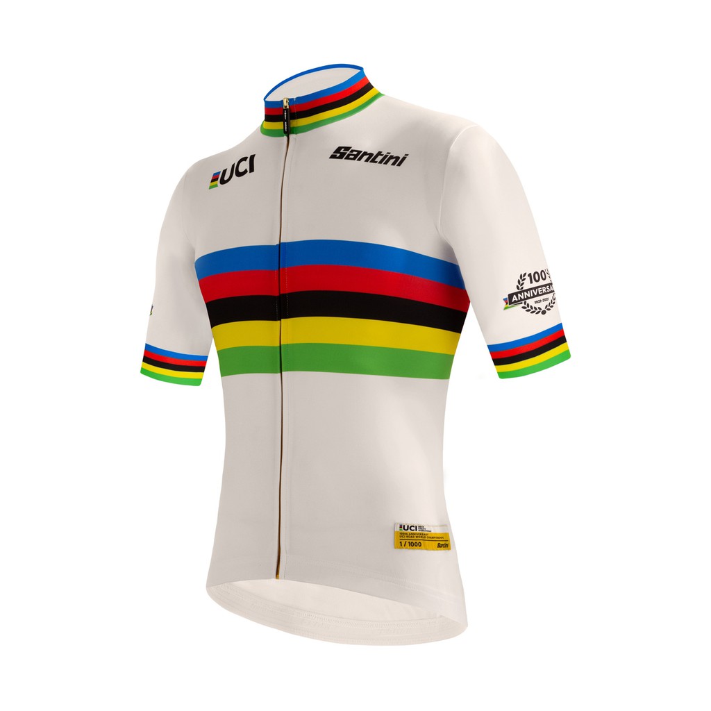 🔥全新公司貨🔥Santini 2021 UCI公路世錦賽百年紀念短袖車衣 黃金限量版 輕質透氣/抗UV/低風阻/高透氣