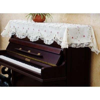 樂器之家~鋼琴罩布藝碎花蕾絲鋼琴罩 鋼琴半套防塵罩