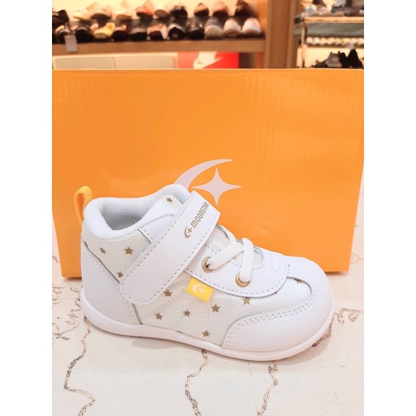 moonstar 男女童適用MSCN高筒運動寶寶鞋，白 原價1880特價1260