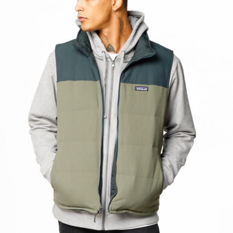 神田マーク 美國patagonia 700 羽絨背心軍綠拼色雙面 限定秒殺商品保暖機能環保鴨絨背心 蝦皮購物