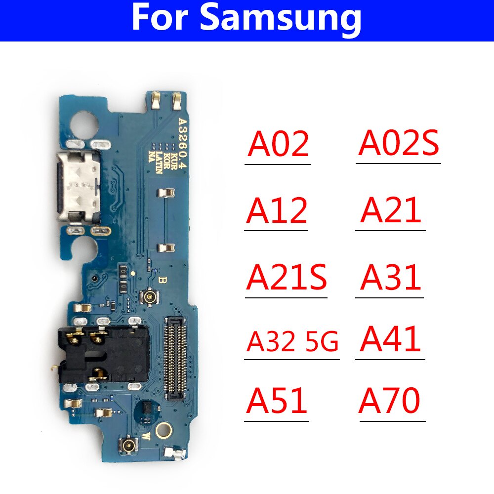 適用於三星A51 A71 A21 A31 A21S A02S 對接連接器usb充電器充電埠柔性電纜USB轉接板