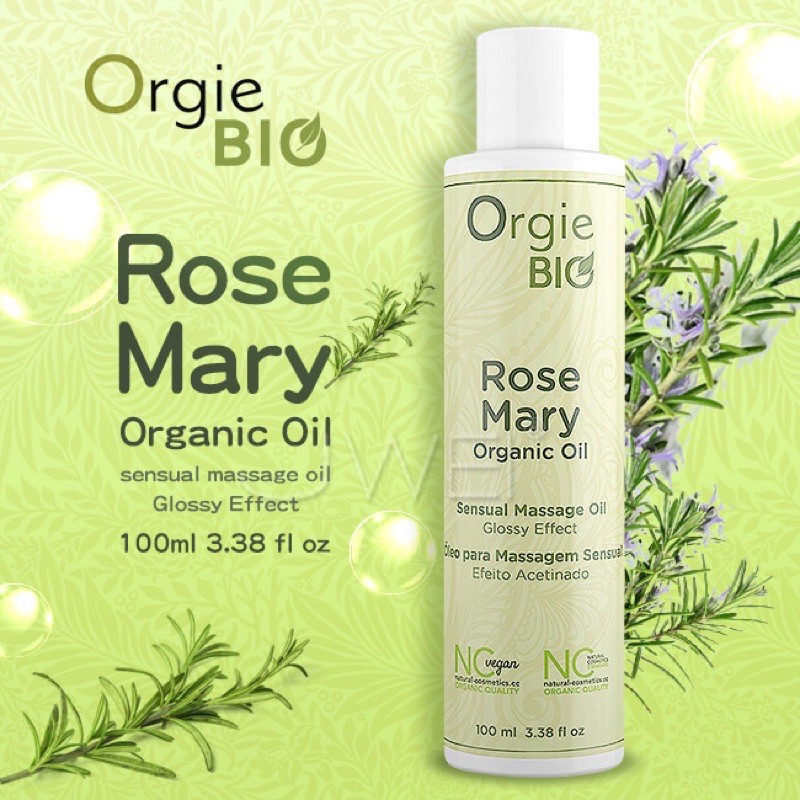 葡萄牙Orgie．BIO ORGANIC OIL Roes Mary 天然有機植粹溫和按摩潤滑油-迷迭香(100ml)