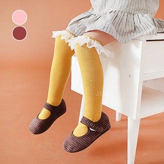 [現貨]甜美花邊長筒襪 童襪 襪子 長筒襪