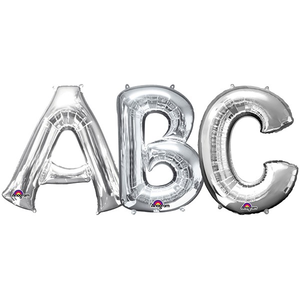 派對城 現貨 【16吋銀色字母鋁箔氣球(不含氣)】 生日氣球 鋁箔氣球 數字氣球 字母氣球 派對佈置 拍攝道具