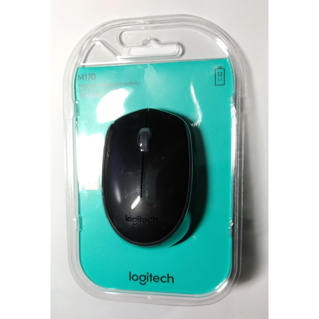 羅技Logitech 無線滑鼠 智慧休眠 2.4G無線滑鼠 M170-黑色