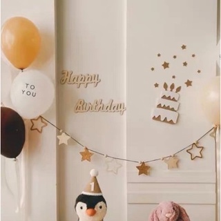 ◎9479◎🎈文青風不織布蛋糕掛飾~"生日派對 生日佈置 慶生 周歲派對 週年 活動佈置 生日快樂掛旗 "