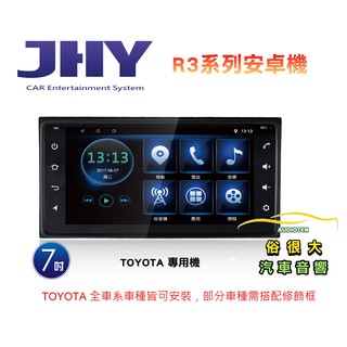 俗很大~JHY 豐田專用機 Sienta / Innova R3 安卓機 7吋導航/藍芽/USB/網路電視/安卓6.0